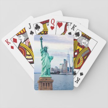 Statue Of Liberty With World Trade Center Playing Cards by iconicnewyork at Zazzle