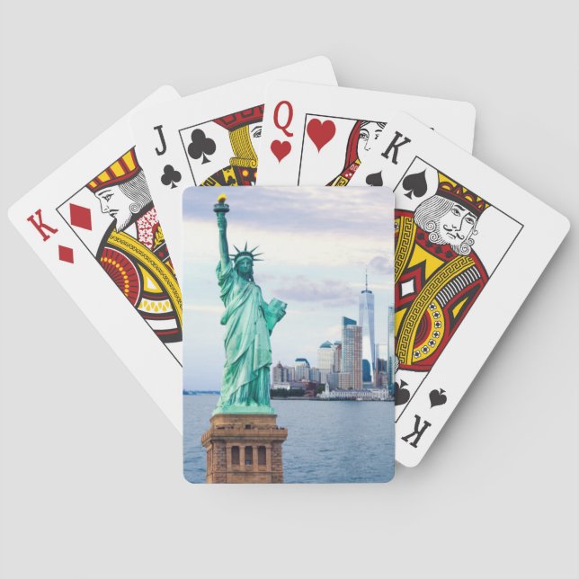 Statue of Liberty with World Trade Center Poker Cards (Back)