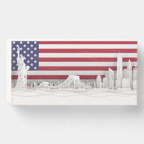 Statue Of Liberty Wooden Box Sign