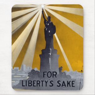 Statue of Liberty WPA New York Travel Ads Mouse Pad