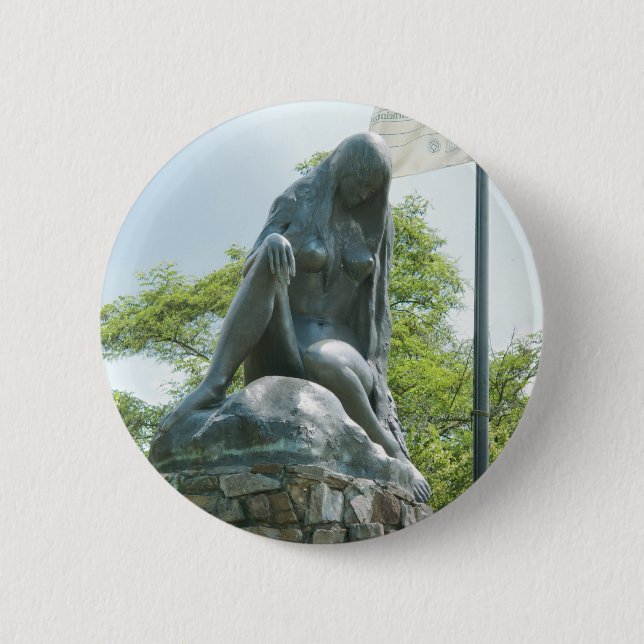 Statue of Lorelei Button (Front)