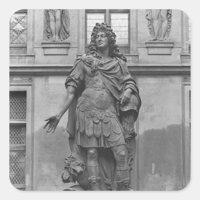 Statue of Louis XIV Square Sticker (Front)
