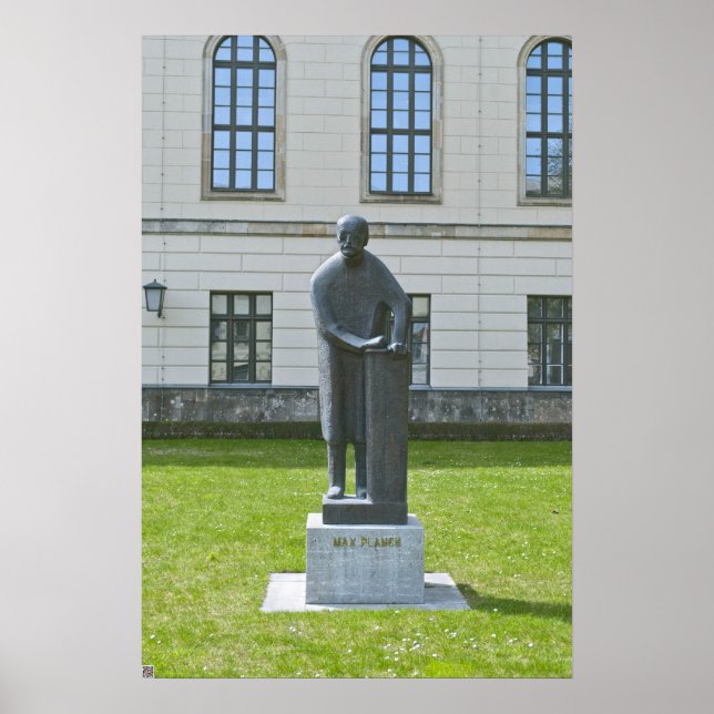 Statue of Max Planck in Berlin Poster (Front)