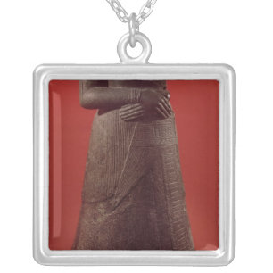 Statue of Napirasu, wife of Elamite King Silver Plated Necklace