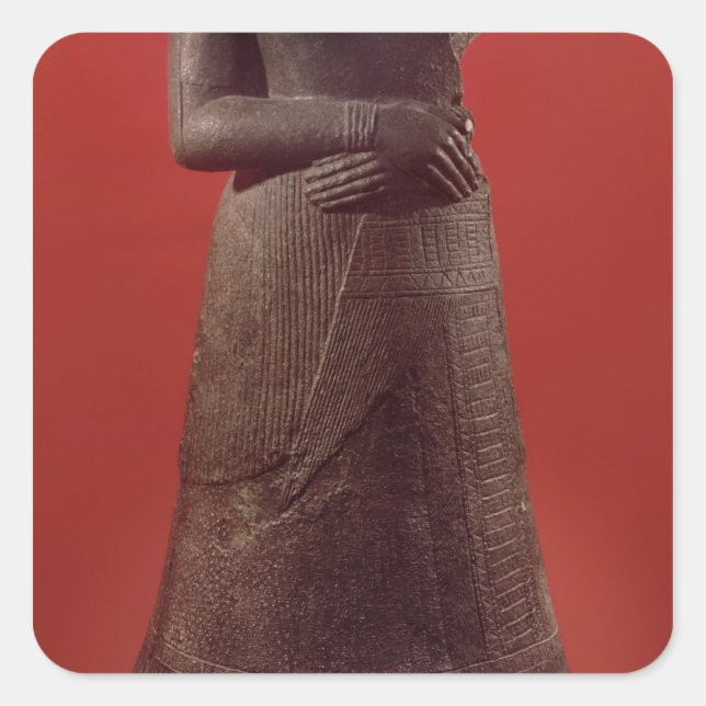 Statue of Napirasu, wife of Elamite King Square Sticker (Front)