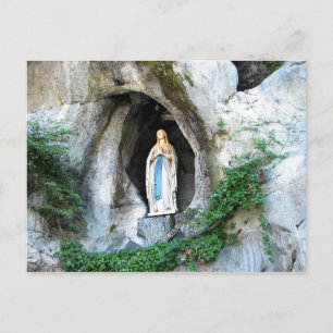Statue of Our Lady of Lourdes, Lourdes, France Postcard