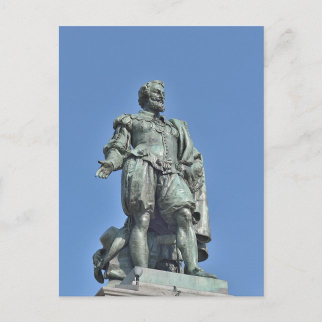 Statue of Peter Paul Rubens in Antwerp Postcard (Front)