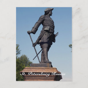 Statue of Peter the Great, St. Petersburg Russia Postcard