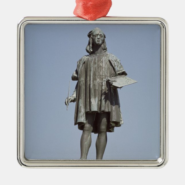 Statue of Raphael Sanzio of Urbino, 1897 Metal Ornament (Front)