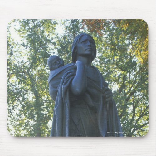 Statue of Sacagawea and her son guide on the Mouse Pad