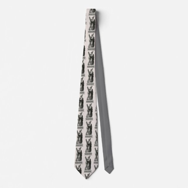 Statue of Saint Andrew Apostle with cross Neck Tie (Front)