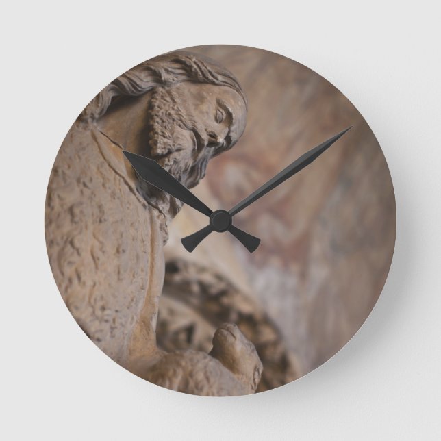 Statue of Saint John the Baptist Round Clock (Front)