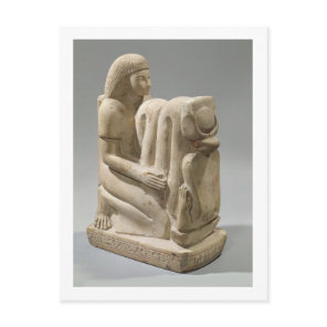Statue of Setau presenting the cobra goddess Nekhb Postcard