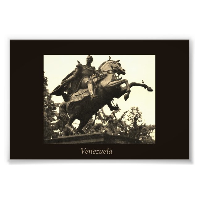 Statue of Simon Bolivar Photo Print (Front)