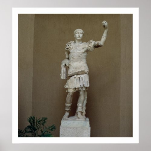 Statue of the Emperor Trajan 53_117 AD marble Poster
