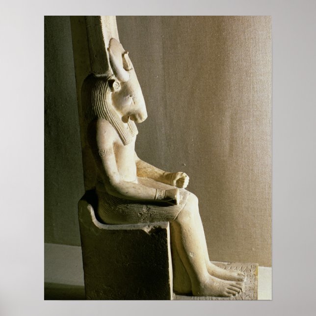 Statue of the god Montu with the head of a bull, f Poster (Front)