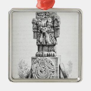 Statue of the Goddess Coatlicue Metal Ornament