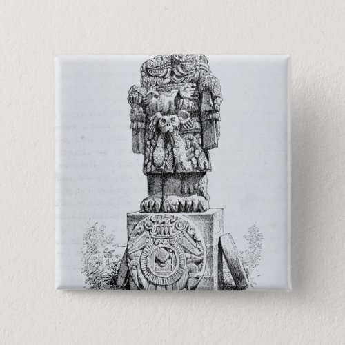 Statue of the Goddess Coatlicue Pinback Button