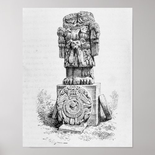 Statue of the Goddess Coatlicue Poster