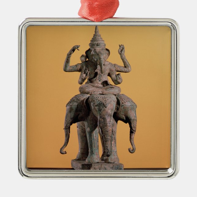 Statue of the Hindu God Ganesh Metal Ornament (Front)