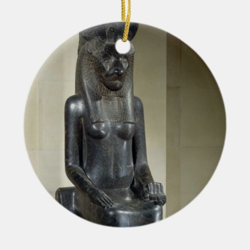 Statue of the lion_headed goddess Sekhmet from th Ceramic Ornament