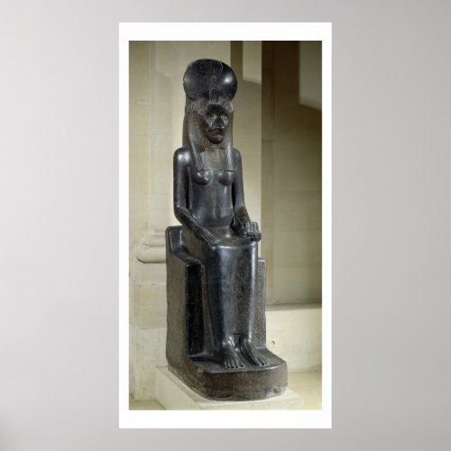 Statue of the lion_headed goddess Sekhmet from th Poster
