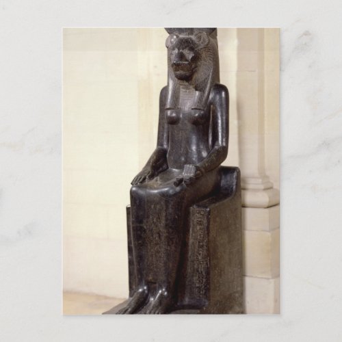 Statue of the lion_headed goddess Sekhmet Postcard