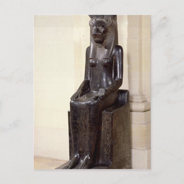 Statue of the lion-headed goddess Sekhmet Postcard (Front)