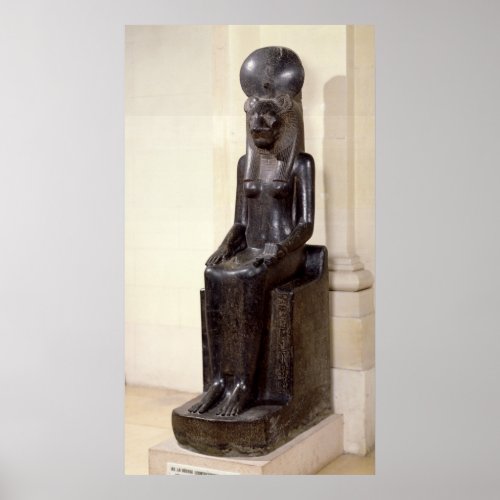 Statue of the lion_headed goddess Sekhmet Poster