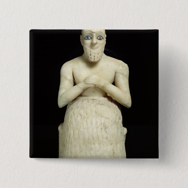 Statue of the official Ebih-Il Pinback Button (Front)