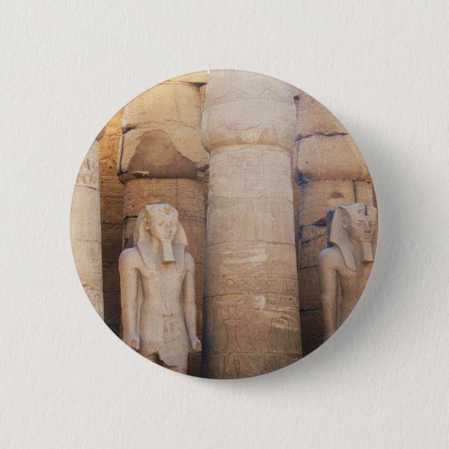Statue of the Pharaoh Ramses II, Luxor Temple Button (Front)