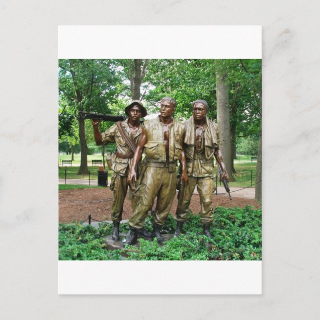 Statue of the Three Servicemen | Vietnam Soldiers Postcard (Front)