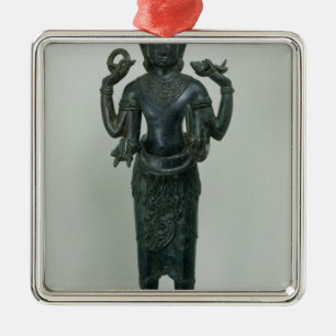Statue of Vishnu in his triple form of Vishnu Metal Ornament