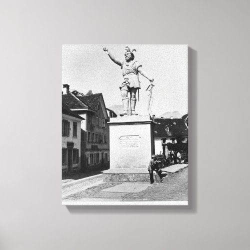 Statue of William Tell c1860_90 Canvas Print