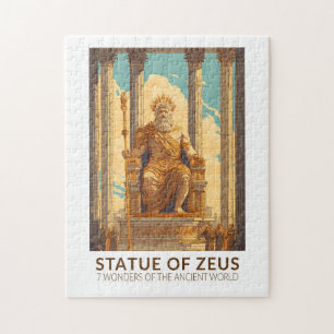 Statue of Zeus Seven Wonders of the World Vintage Jigsaw Puzzle
