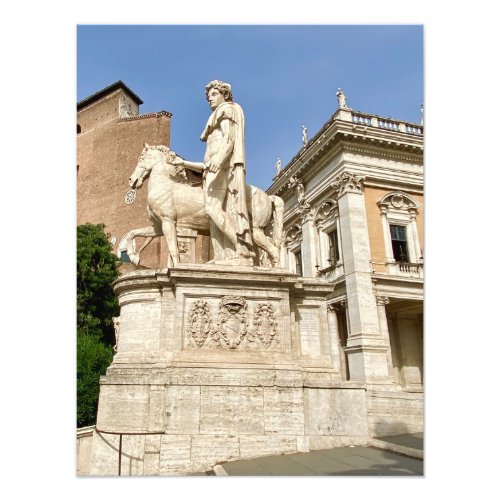 Statue on Capitoline Hill in Rome Italy Photo Print
