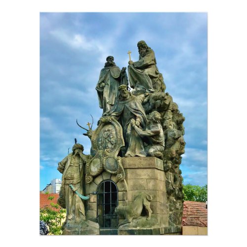 Statue on Charles Bridge _ Prague Czech Republic Photo Print