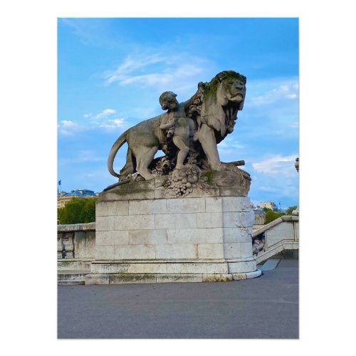 Statue on Pont Alexandre III in Paris France Photo Print