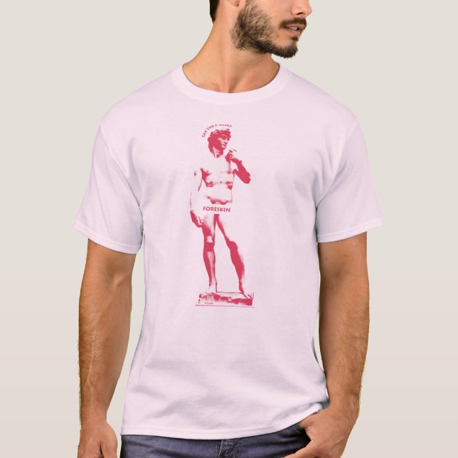 Statue: Say the F Word — Pink T-Shirt (Front)