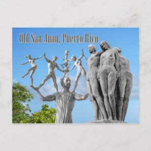 Statues in Old San Juan, San Juan, Puerto Rico Postcard