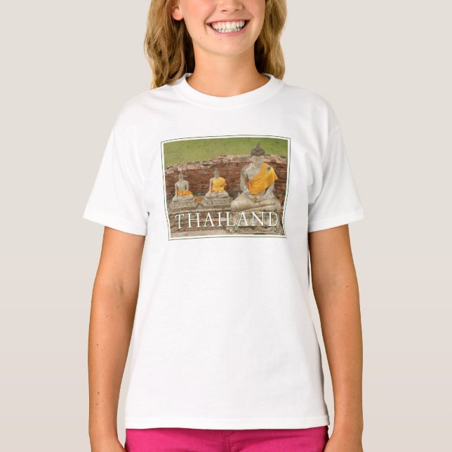 Statues of Sitting Buddhas | Ayutthaya, Thailand T-Shirt (Front)