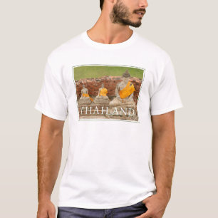 Statues of Sitting Buddhas Ayutthaya, Thailand T-Shirt
