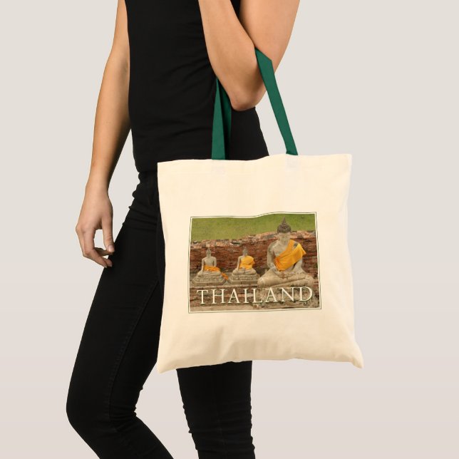 Statues of Sitting Buddhas | Ayutthaya, Thailand Tote Bag (Front (Product))