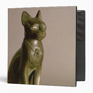 Statuette of a cat representing the goddess Bastet 3 Ring Binder
