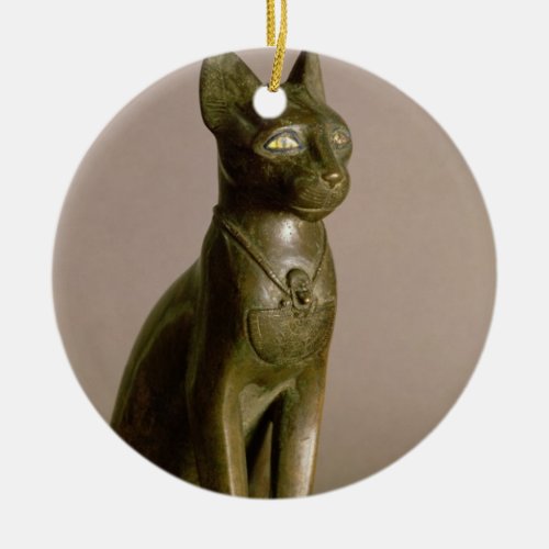 Statuette of a cat representing the goddess Bastet Ceramic Ornament