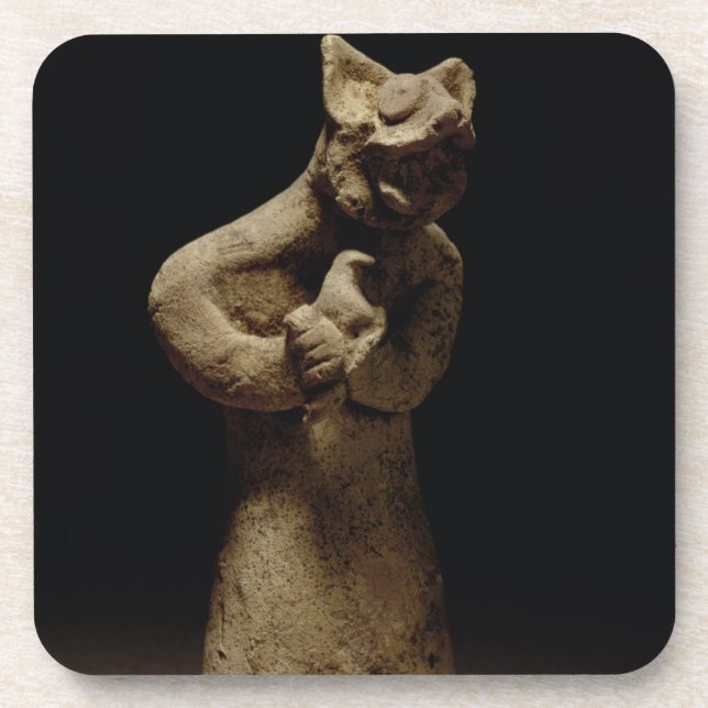 Statuette of a Lion-Headed Demon, Mesopotamia, c.5 Beverage Coaster (Front)