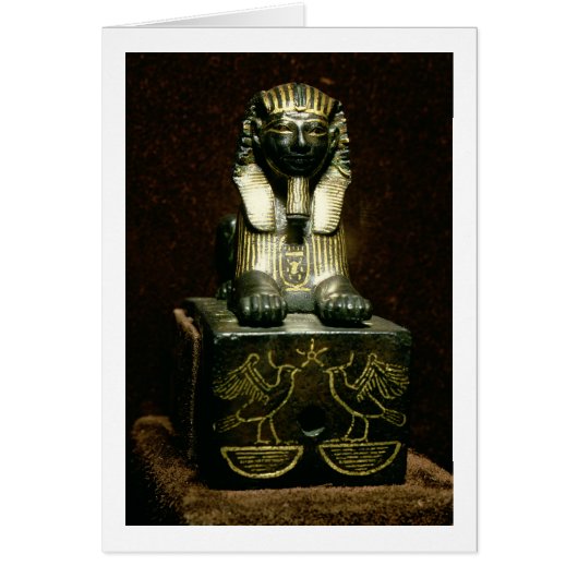 Statuette of a sphinx of King Tuthmosis III, New K (Front)
