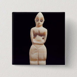 Statuette of a woman, early 4th millennium BC Pinback Button