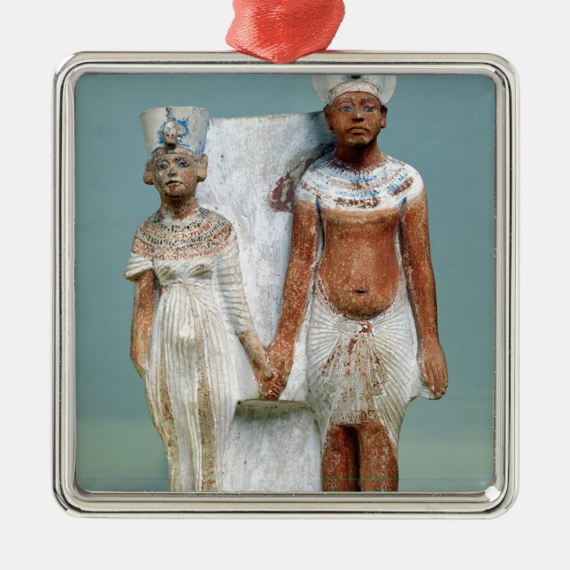 Statuette of Amenophis IV  and Nefertiti Metal Ornament (Front)