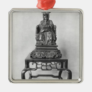 Statuette of Confucius as a Mandarin, Qing Metal Ornament